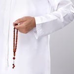 Load image into Gallery viewer, Baltic Cherry Amber 33 Beads Rosary Round Cut Faceted