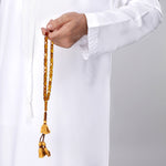 Load image into Gallery viewer, Caribbean Honey Amber 33 Beads Rosary Diamond Cut 2