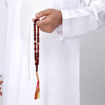 Load image into Gallery viewer, Caribbean Cherry Amber 33 Beads Rosary Diamond Cut 1