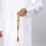 Load image into Gallery viewer, Caribbean Honey Amber 33 Beads Rosary Diamond Cut 1