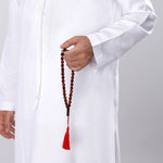 Load image into Gallery viewer, Caribbean Cherry Amber 33 Beads Rosary Diamond Cut 4