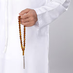 Load image into Gallery viewer, Caribbean Honey Amber 33 Beads Rosary Diamond Cut 4