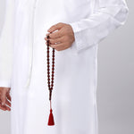 Load image into Gallery viewer, Baltic Cherry Amber 33 Beads Rosary Olive Cut
