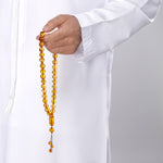 Load image into Gallery viewer, Baltic Honey Amber 33 Beads Rosary Round Cut Faceted 2
