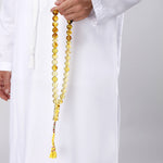 Load image into Gallery viewer, Caribbean Insect Amber 33 Beads Rosary Round Cut