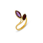 Load image into Gallery viewer, Morning Dew Purple & Cherry Ring