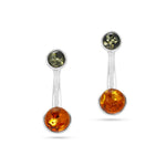 Load image into Gallery viewer, Silver Arch Honey Earrings