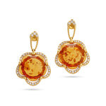 Load image into Gallery viewer, Sparkly Hibiscus Honey Earrings
