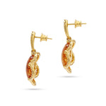 Load image into Gallery viewer, Sparkly Hibiscus Honey Earrings