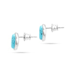 Load image into Gallery viewer, Oval Amulet Turquoise Earrings