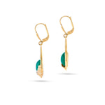 Load image into Gallery viewer, Flower Garland Deep Green Earrings
