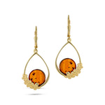 Load image into Gallery viewer, Flower Garland Honey Earrings