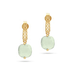 Load image into Gallery viewer, Frozen Lake Square Cut Green Earrings