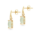 Load image into Gallery viewer, Frozen Lake Square Cut Green Earrings