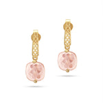 Load image into Gallery viewer, Frozen Lake Square Cut Pink Earrings