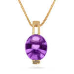 Load image into Gallery viewer, Purple Ice Round Cut Pendant
