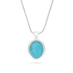 Load image into Gallery viewer, Oval Amulet Turquoise Pendant