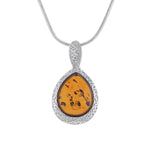 Load image into Gallery viewer, Silver Web Honey Pendant