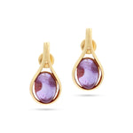 Load image into Gallery viewer, Morning Dew Pink & Purple Earrings