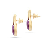 Load image into Gallery viewer, Morning Dew Pink & Purple Earrings