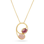 Load image into Gallery viewer, Morning Dew Pink & Purple Pendant