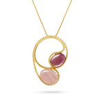 Load image into Gallery viewer, Morning Dew Pink & Purple Pendant