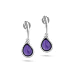 Load image into Gallery viewer, Morning Dew Purple Earrings