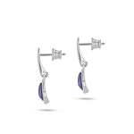 Load image into Gallery viewer, Morning Dew Purple Earrings