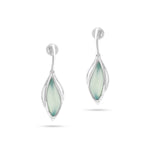 Load image into Gallery viewer, Silver Storm Aqua Earrings