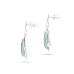 Load image into Gallery viewer, Silver Storm Aqua Earrings