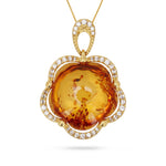 Load image into Gallery viewer, Sparkly Hibiscus Honey Pendant