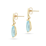 Load image into Gallery viewer, Glacier Drop Cut Blue Earrings