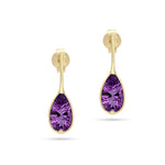 Load image into Gallery viewer, Purple Ice Drop Cut Earrings