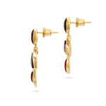 Load image into Gallery viewer, Leaf Circle Purple Earrings