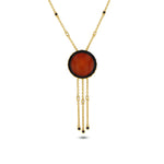Load image into Gallery viewer, Starburst Amulette Cherry Amber Necklace
