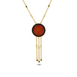 Load image into Gallery viewer, Starburst Amulette Cherry Amber Necklace