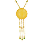 Load image into Gallery viewer, Starburst Amulette White Amber Necklace