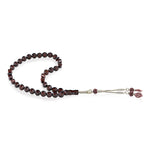 Load image into Gallery viewer, Caribbean Cherry Amber 33 Beads Rosary Diamond Cut 3