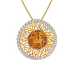 Load image into Gallery viewer, Goddess of Zircons Honey Pendant