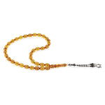 Load image into Gallery viewer, Baltic Honey Amber 33 Beads Rosary Olive Cut