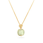 Load image into Gallery viewer, Frozen Lake Square Cut Green Pendant