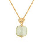 Load image into Gallery viewer, Frozen Lake Square Cut Green Pendant