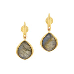 Load image into Gallery viewer, Falcon Eye Hazy Grey Earrings