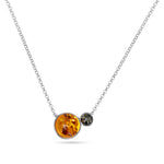 Load image into Gallery viewer, Silver Arch Honey Necklace
