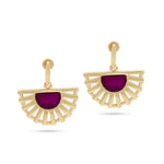 Load image into Gallery viewer, Peacock Purple Earrings