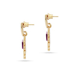 Load image into Gallery viewer, Peacock Purple Earrings