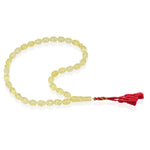 Load image into Gallery viewer, Baltic Lemon Amber 33 Beads Rosary Olive Cut