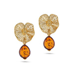 Load image into Gallery viewer, Morning Glory Cognac Earrings - Koraba