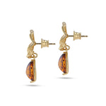 Load image into Gallery viewer, Morning Glory Cognac Earrings - Koraba