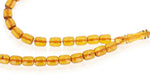 Load image into Gallery viewer, Natural Caribbean Amber Rosary Barrel Cut 1 Cognac Color 66 Beads - Koraba